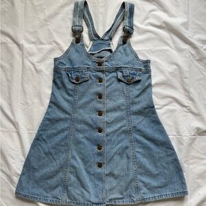 Vintage blue denim mini dress